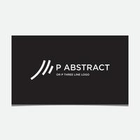 P TREE LINE ABSTRACT LOGO DESIGN vector