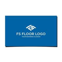 vector de diseño de logotipo de piso fs