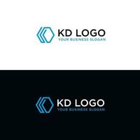 KD OR DK INITIAL LOGO DESIGN VECTOR