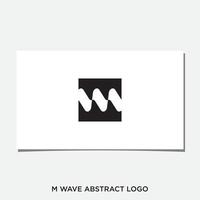 M WAVE ABSTRACT LOGO DESIGN VECTOR