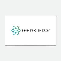 diseño de logotipo de energía cinética s vector