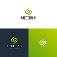 diseño de logotipo inicial s con símbolo de intercambio vector