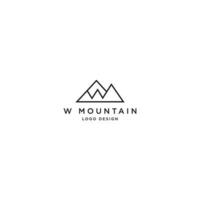 vector de diseño de logotipo de montaña w