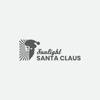 SANTA CLAUS AND SUN LIGHT LOGO vector