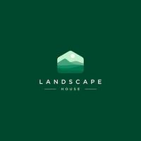 MOUNTAIN AND HOUSE LOGO DESIGN vector