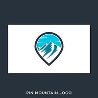 pin vector de diseño de logotipo de montaña