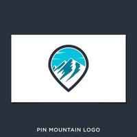 PIN MOUNTAIN LOGO DESIGN VECTOR