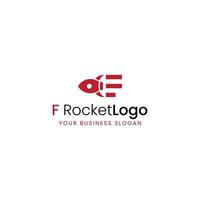 F ROCKET LOGO DESIGN VECTOR