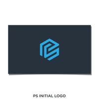 PS HEXAGON LOGO DESIGN VECTOR