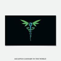 Asclepius cannaby in the world logo