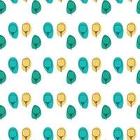 Tree seamless pattern. Thin line style. vector
