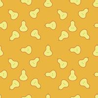Pear seamless pattern. Fruit background. vector