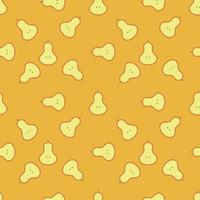 Pear seamless pattern. Fruit background. vector