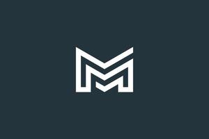 Minimal Letter M Logo Design Vector