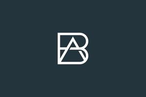 Minimal Letter AB Logo Design Vector Template