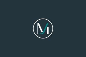 Minimal Letter MJ Logo Design Vector