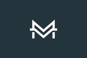 Minimal Letter VM, MV or M Logo Design Vector Template