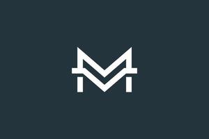 Minimal Letter VM, MV or M Logo Design Vector Template