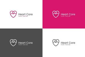 plantilla de vector de diseño de logotipo de corazón creativo