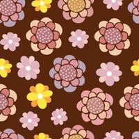 Seamless pattern of spring flowers. Digital scrap paper vector