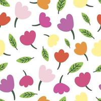 Seamless pattern of spring flowers. Digital scrap paper vector