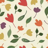 Simple seamless pattern of spring flowers vector