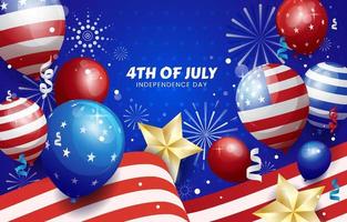 4th Of July Background vector