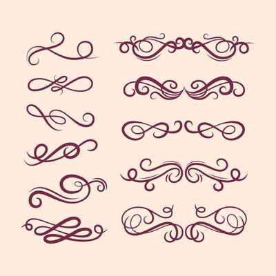 Decorative Swirls Element