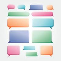 Simple Gradient Mobile Chat Bubbles vector