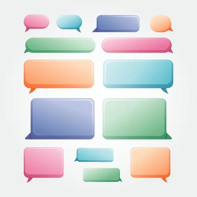 Simple Gradient Mobile Chat Bubbles
