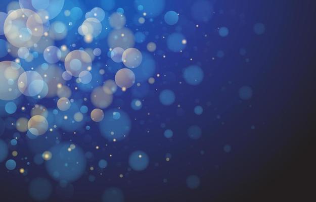 Blue and Gold Bokeh Light Background