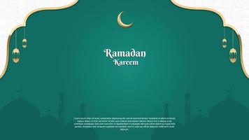 islamic background design with lanterns and mosque, suitable for ramadan vector