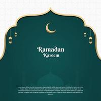 diseño de fondo islámico con linternas y mezquita, adecuado para el ramadán vector
