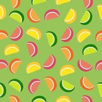Seamless citrus background. Pattern with lime slice. vector