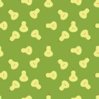 Pear seamless pattern. Fruit background. vector