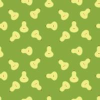 Pear seamless pattern. Fruit background. vector