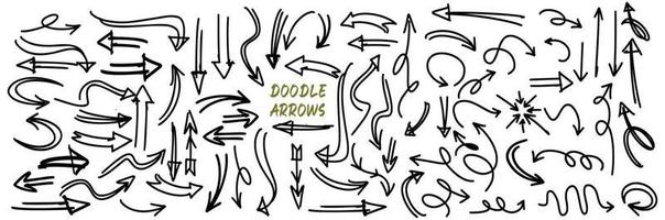 flechas del bosquejo del doodle