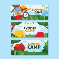 Spending Holiday On Summer Camp vector