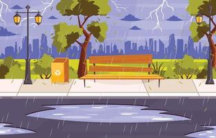Raining In The City Background Scene