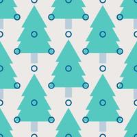 Spruce forest seamless pattern. Tree background. vector