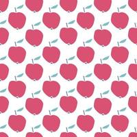 Apple seamless pattern. Fruit background. vector