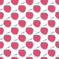 Apple seamless pattern. Fruit background. vector