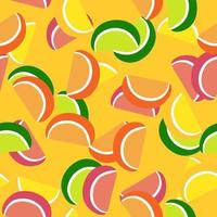 Seamless citrus background. Pattern with lime slice. vector