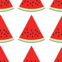 Watermelon slice seamless pattern. Fruit background. vector