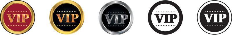Round badge for VIP club members. vector