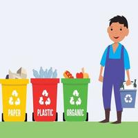 Zero Waste Sorting Illustration, vector