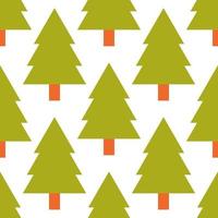 Spruce forest seamless pattern. Tree background. vector