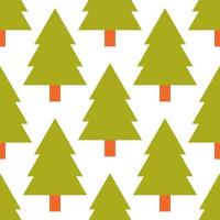 Spruce forest seamless pattern. Tree background. vector