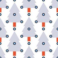 Spruce forest seamless pattern. Tree background. vector