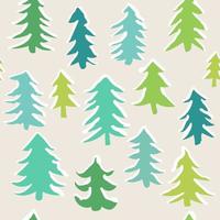 Spruce forest seamless pattern. Cute background. vector